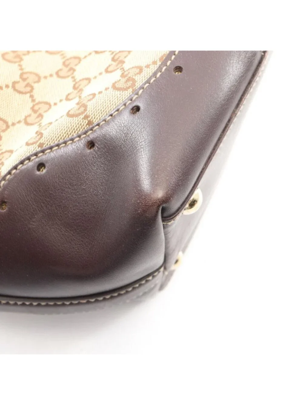 Gucci Tote GG Canvas Beige Dark Brown Horsebit